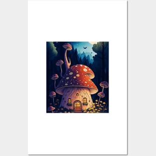 Big Mushroom House Posters and Art